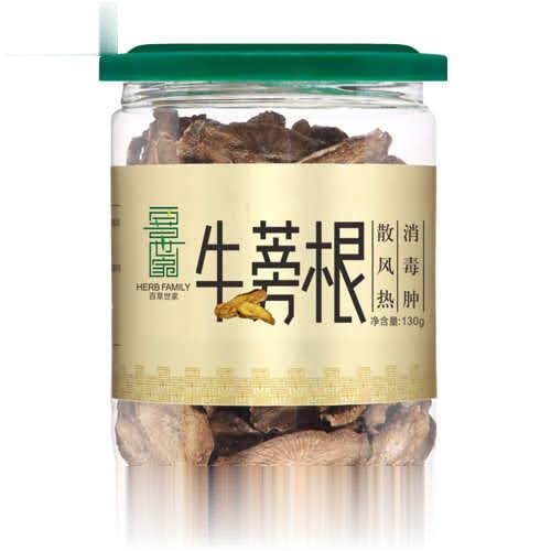 牛蒡根（散风热，消毒肿）